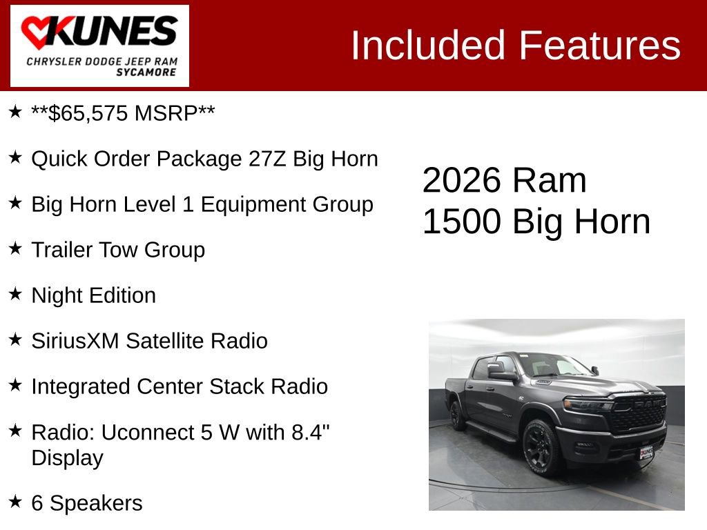 Used 2026 RAM 1500 Big Horn w/ Night Edition AWD/4WD image 3