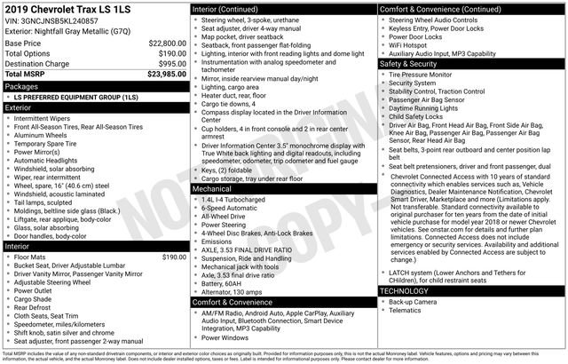 Used 2019 Chevrolet Trax LS image 2