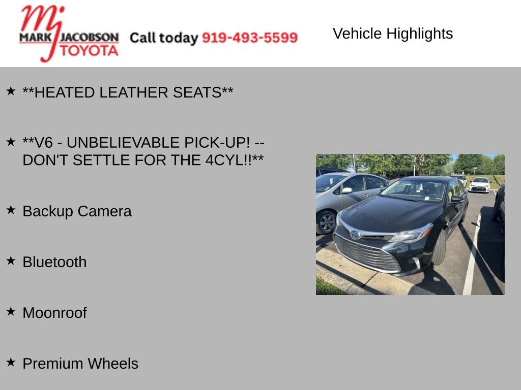Used 2018 Toyota Avalon XLE Plus FWD image 5