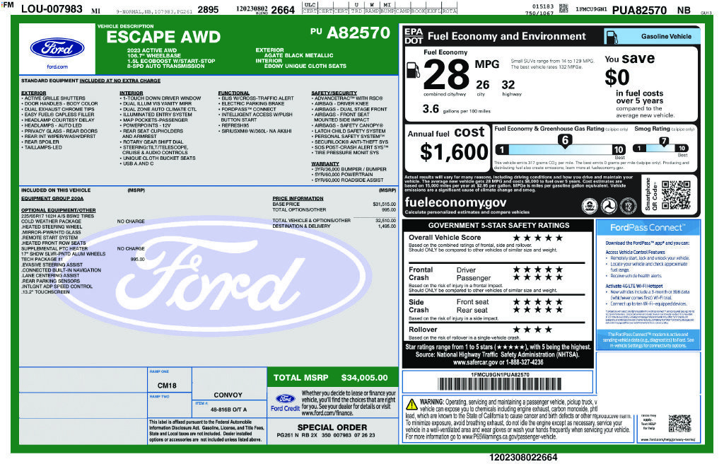 Used 2023 Ford Escape Active w/ Tech Pack #1 AWD/4WD image 29