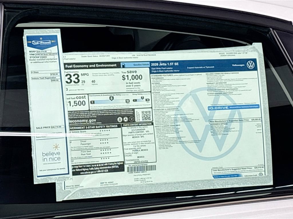 New 2026 Volkswagen Jetta SE image 24