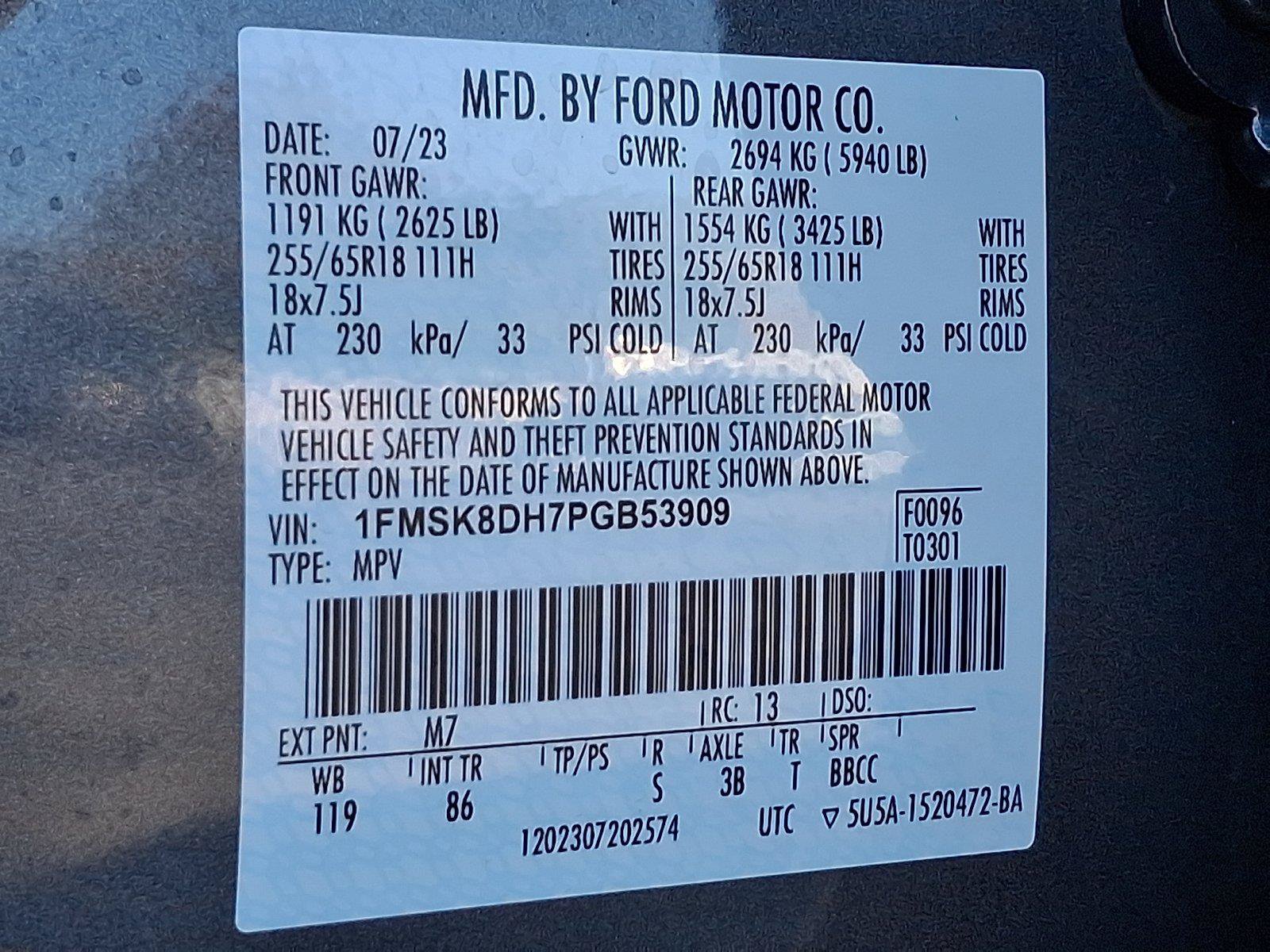 Certified 2023 Ford Explorer XLT AWD/4WD image 27