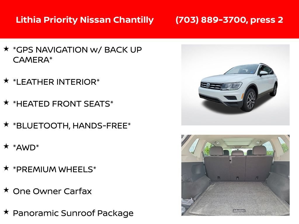 Used 2020 Volkswagen Tiguan SE w/ Panoramic Sunroof Package AWD/4WD image 6