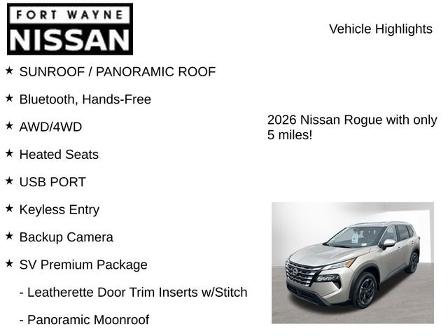 New 2026 Nissan Rogue SV w/ SV Premium Package image 8