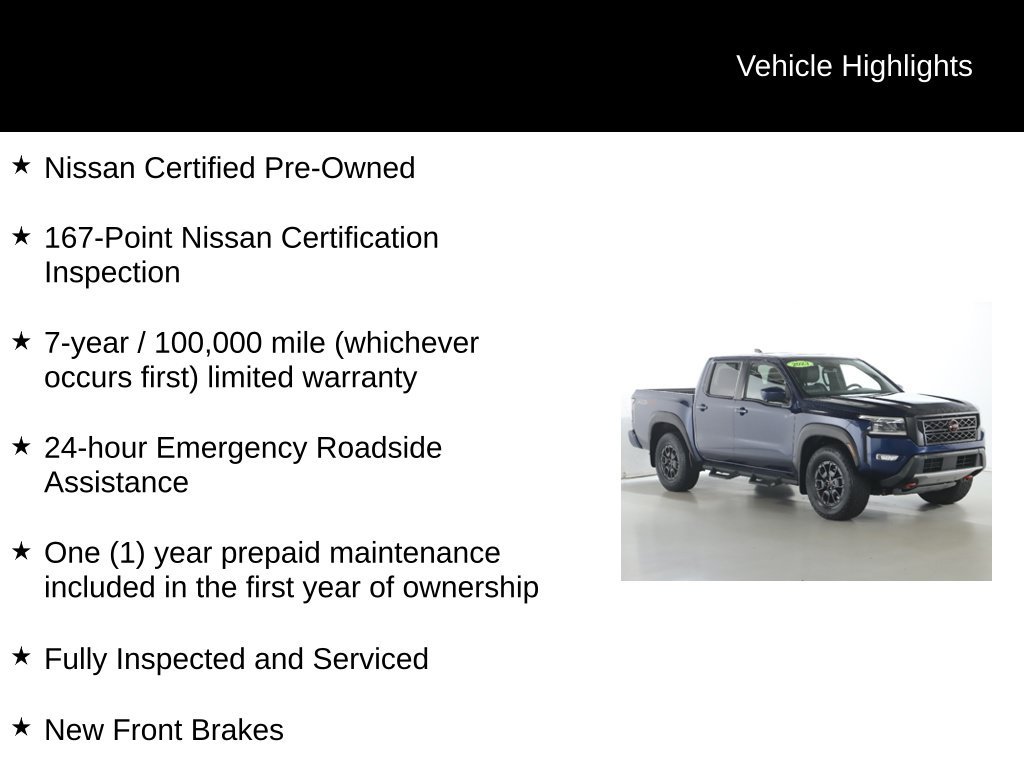 Certified 2023 Nissan Frontier PRO-4X w/ Pro-4X Premium Package AWD/4WD image 4