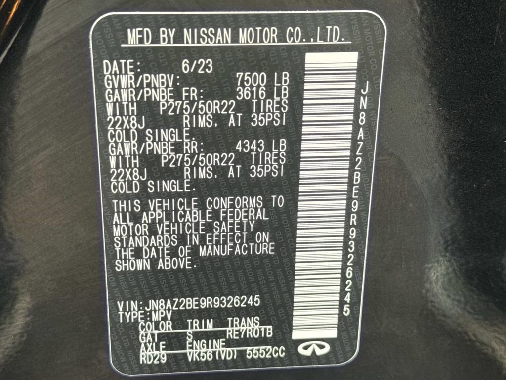 Certified 2024 INFINITI QX80 Sensory image 31