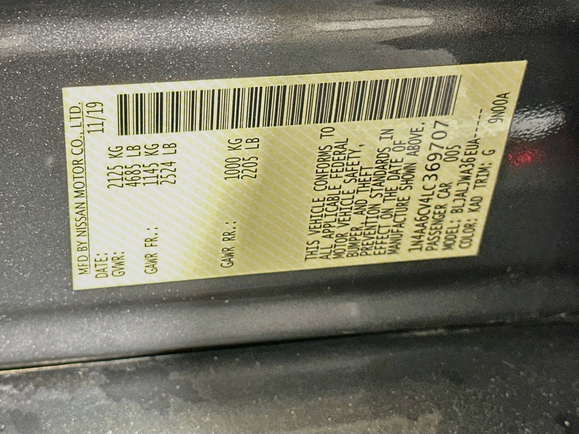 Used 2020 Nissan Maxima 3.5 SV w/ Floor Mat Group FWD image 12