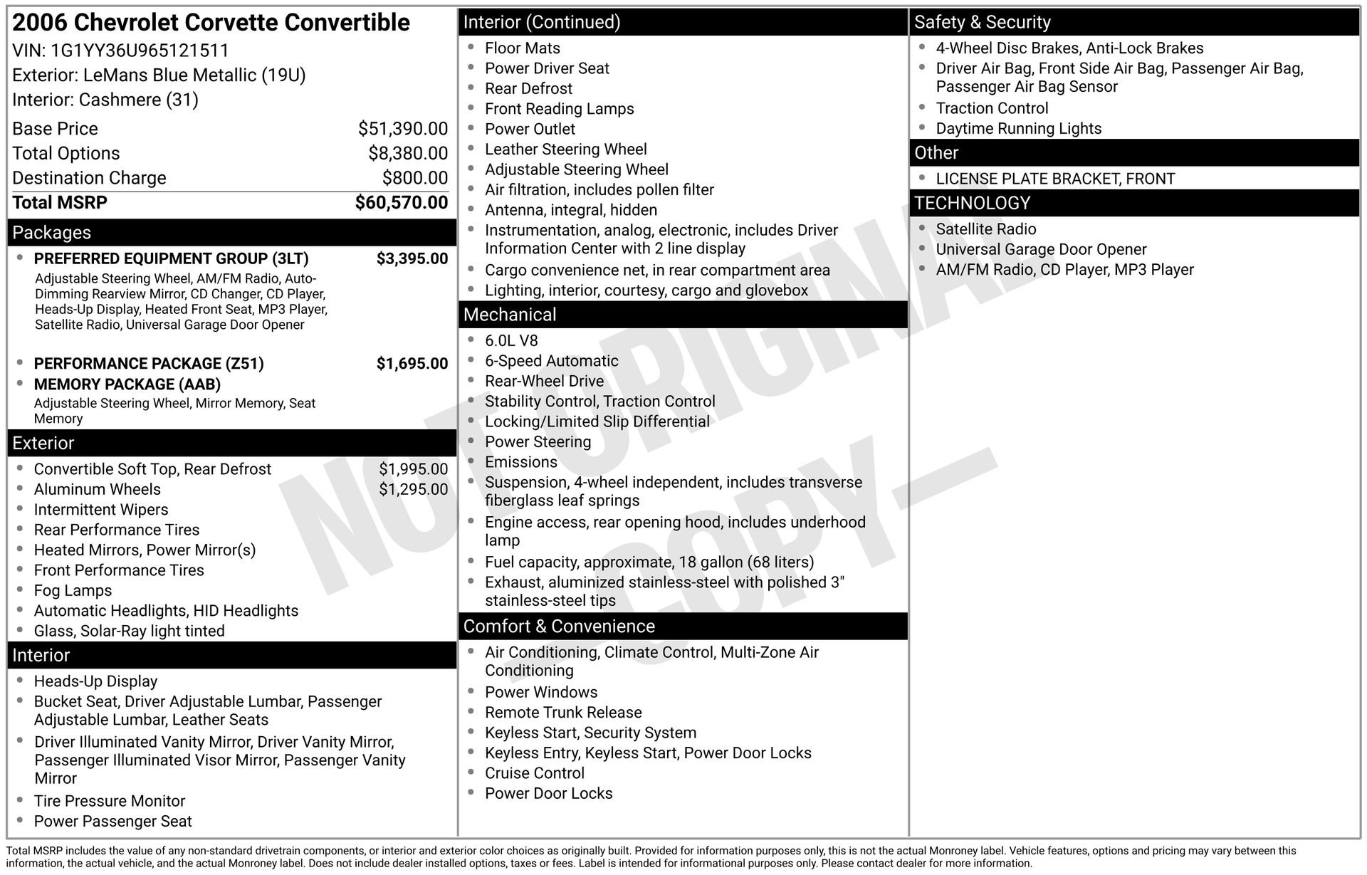 Used 2006 Chevrolet Corvette Convertible w/ Preferred Equipment Group image 4