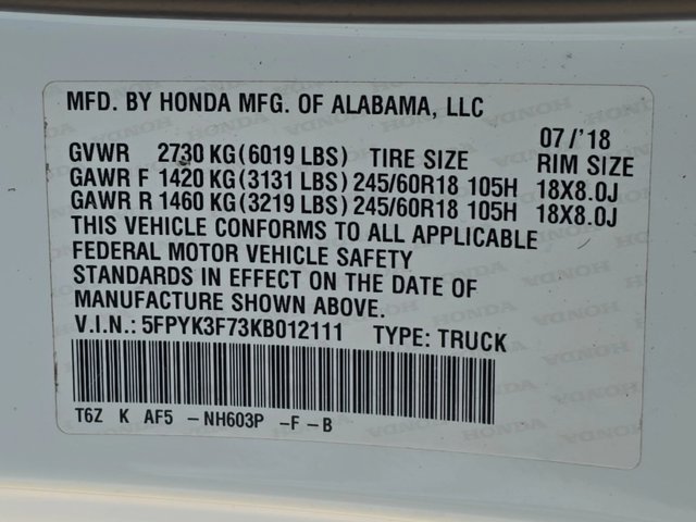 Used 2019 Honda Ridgeline RTL-E image 25