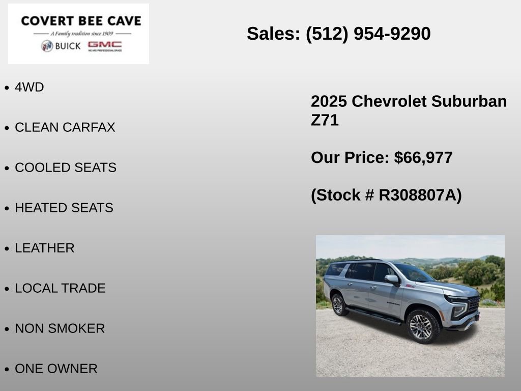 Used 2025 Chevrolet Suburban Z71 w/ Comfort Package AWD/4WD image 6