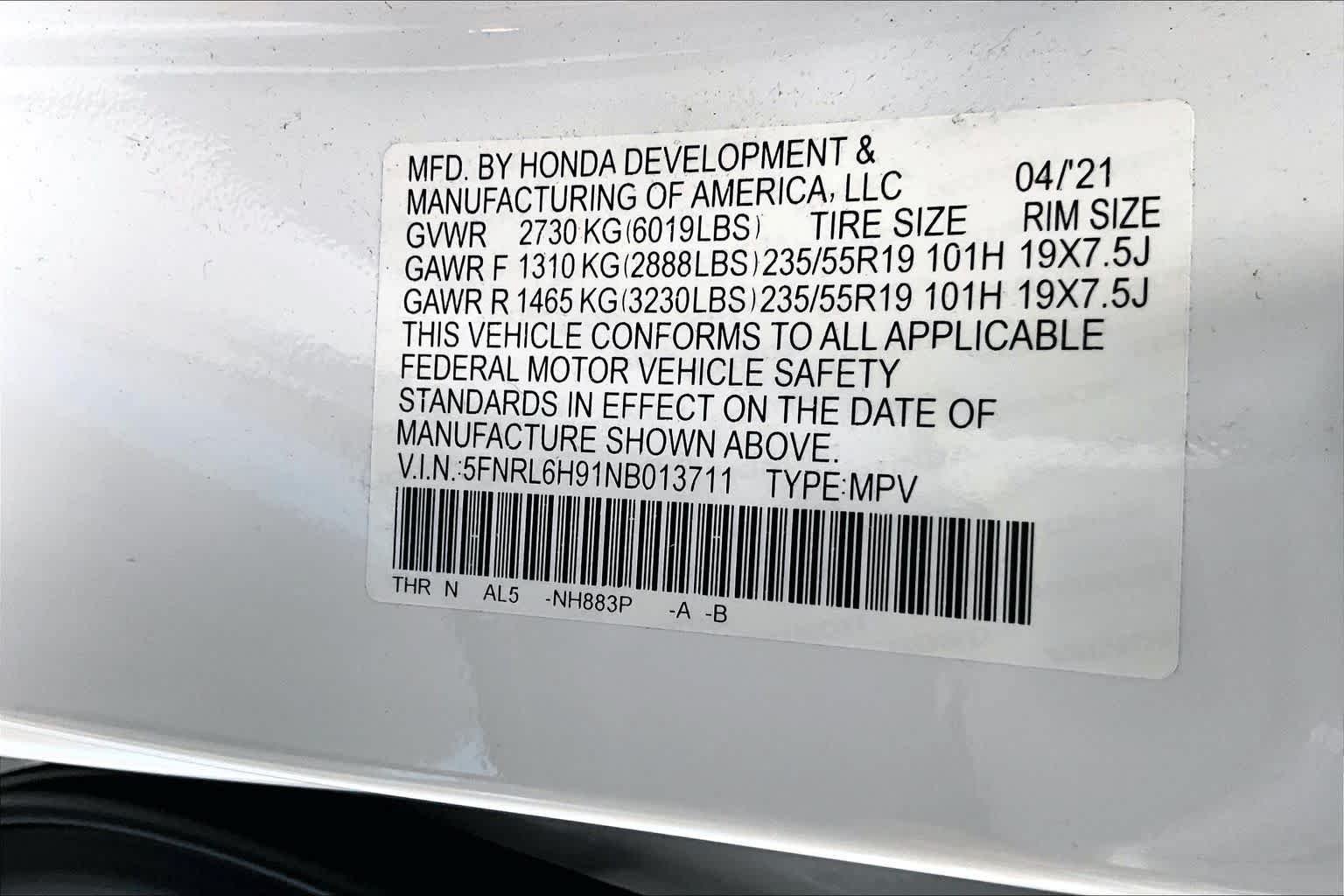 Certified 2022 Honda Odyssey Elite image 32