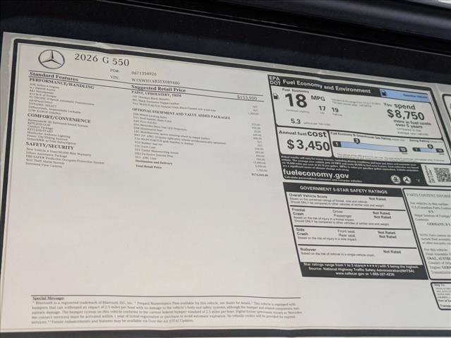 New 2026 Mercedes-Benz G 550 image 18