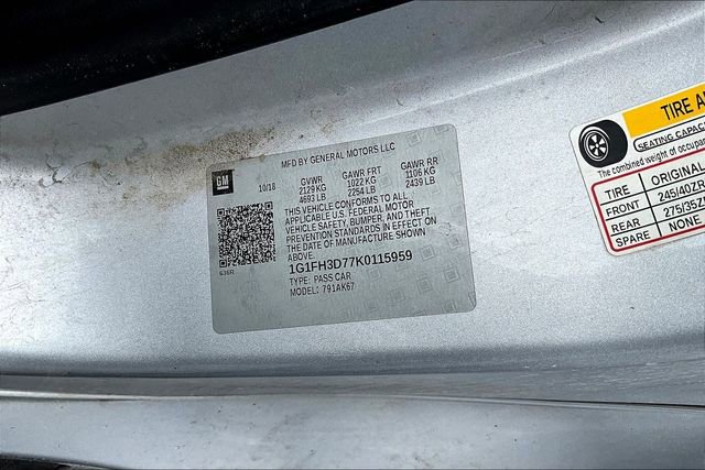 Used 2019 Chevrolet Camaro SS RWD image 5