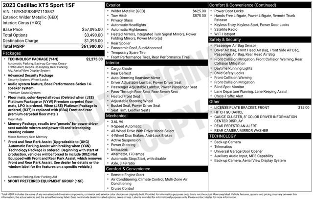 Certified 2023 Cadillac XT5 Sportv w/ Technology Package image 41