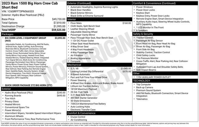 Used 2023 RAM 1500 Big Horn AWD/4WD image 4