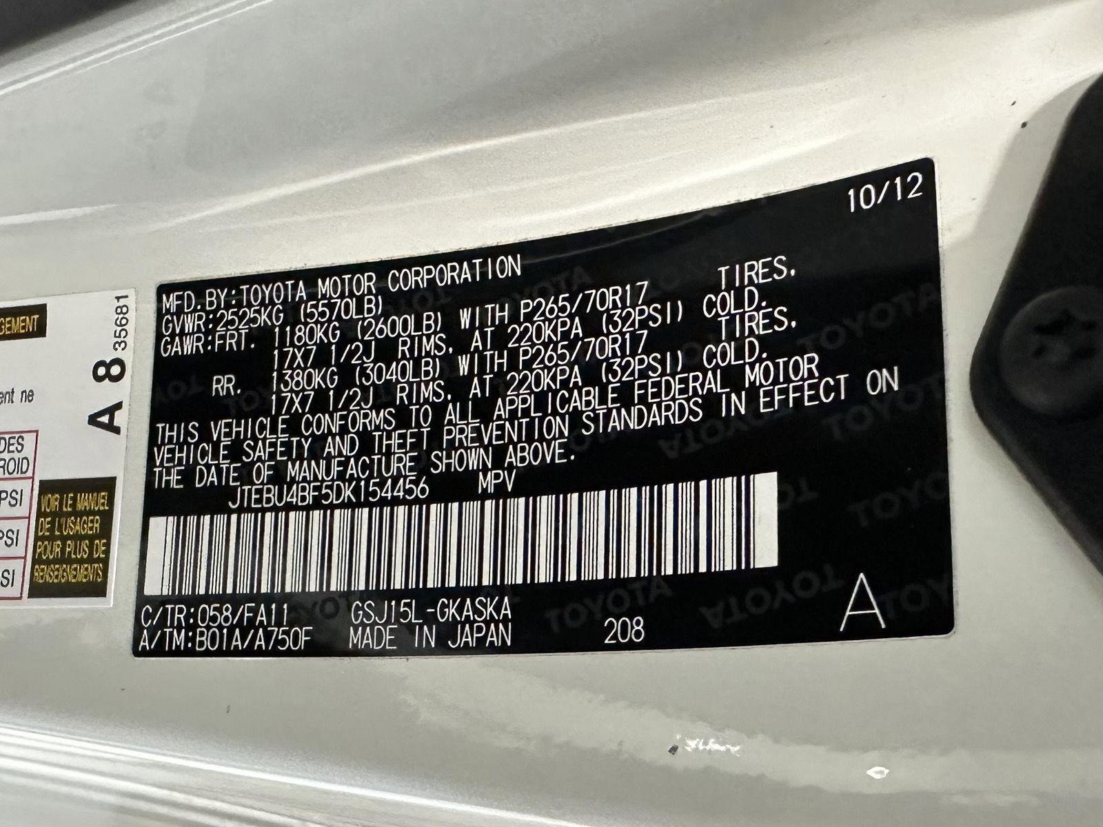 Used 2013 Toyota FJ Cruiser 4WD image 16