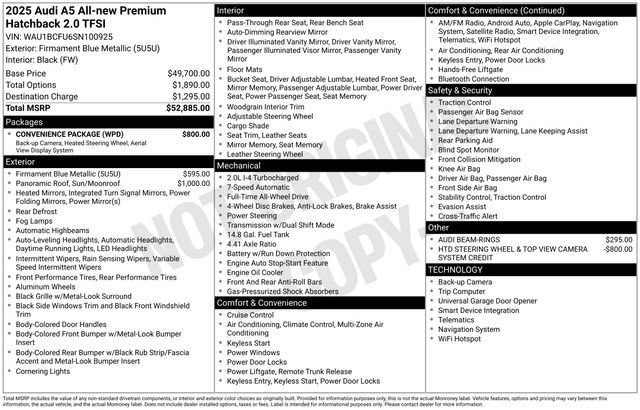 Certified 2025 Audi A5 2.0T Premium w/ Convenience Package AWD/4WD image 34