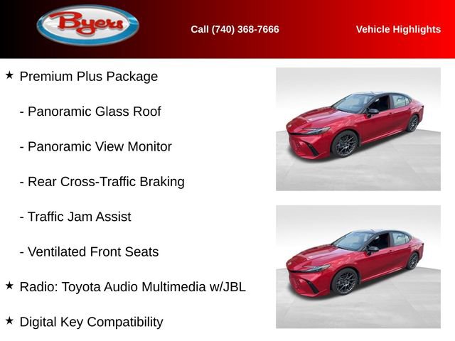 Used 2025 Toyota Camry XSE w/ Premium Plus Package FWD image 10