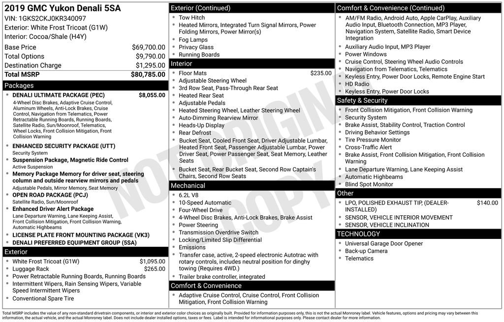 Used 2019 GMC Yukon Denali w/ Denali Ultimate Package image 18