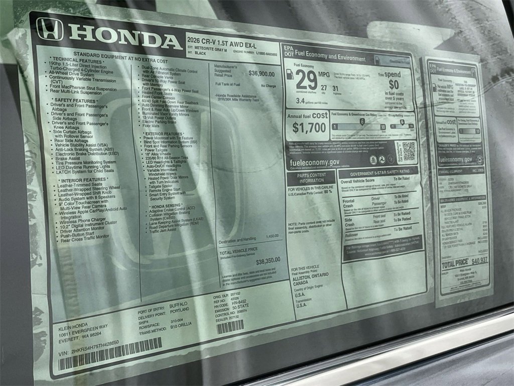 New 2026 Honda CR-V EX-L image 33