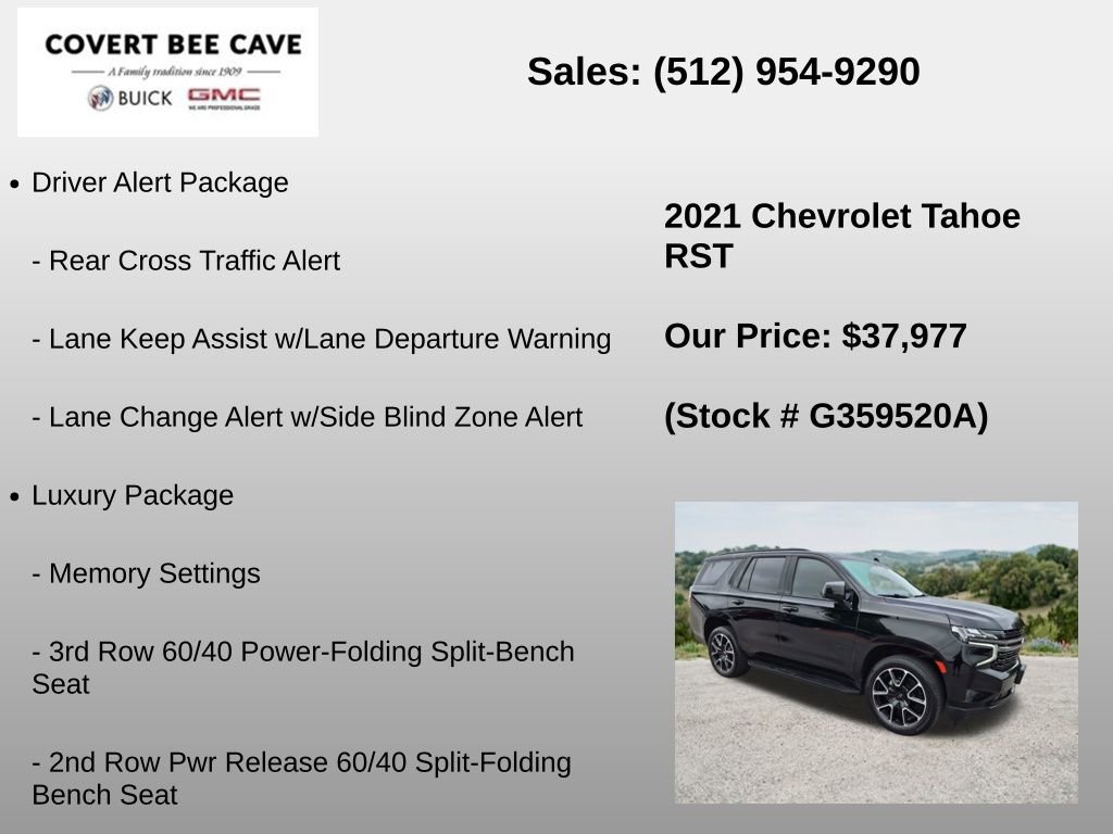 Used 2021 Chevrolet Tahoe RST w/ Luxury Package RWD image 24