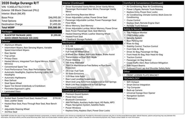 Used 2020 Dodge Durango R/T w/ Blacktop Package image 4