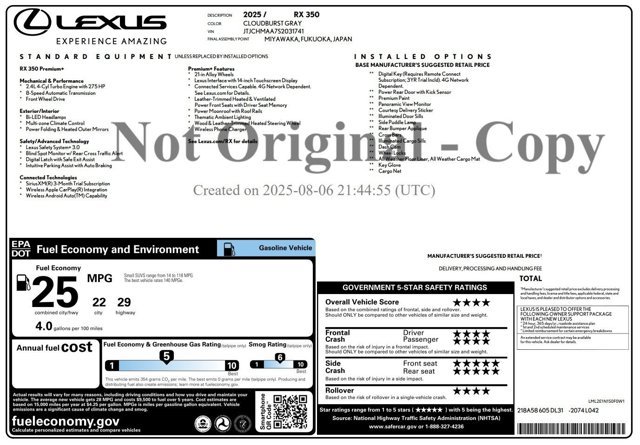 Used 2025 Lexus RX 350 Premium Plus FWD image 27