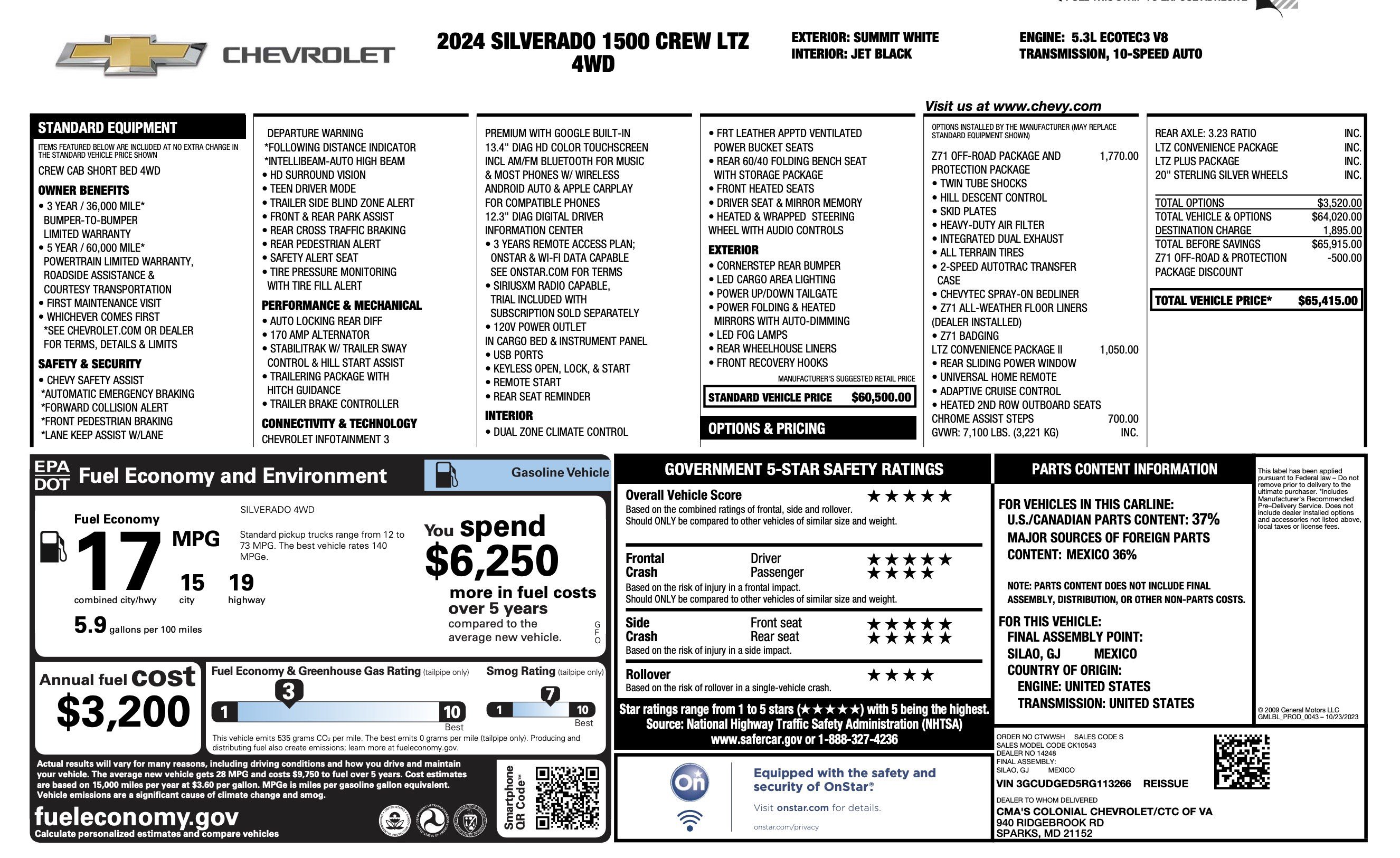 Used 2024 Chevrolet Silverado 1500 LTZ AWD/4WD image 2