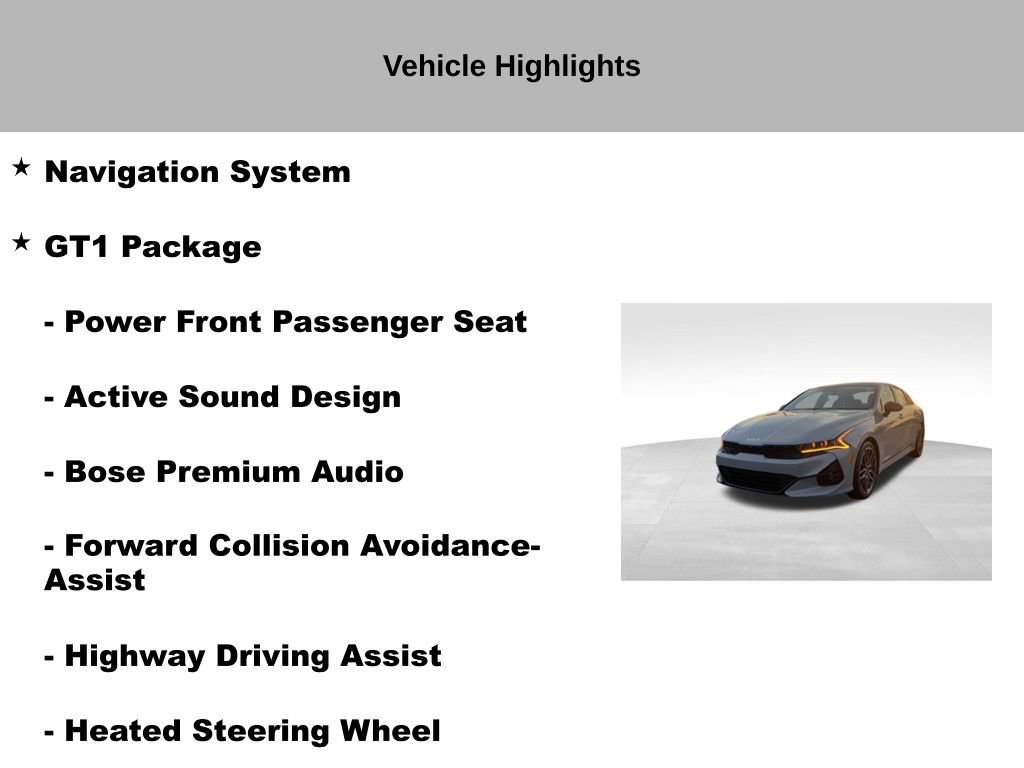 Certified 2023 Kia K5 GT w/ GT1 Package image 19