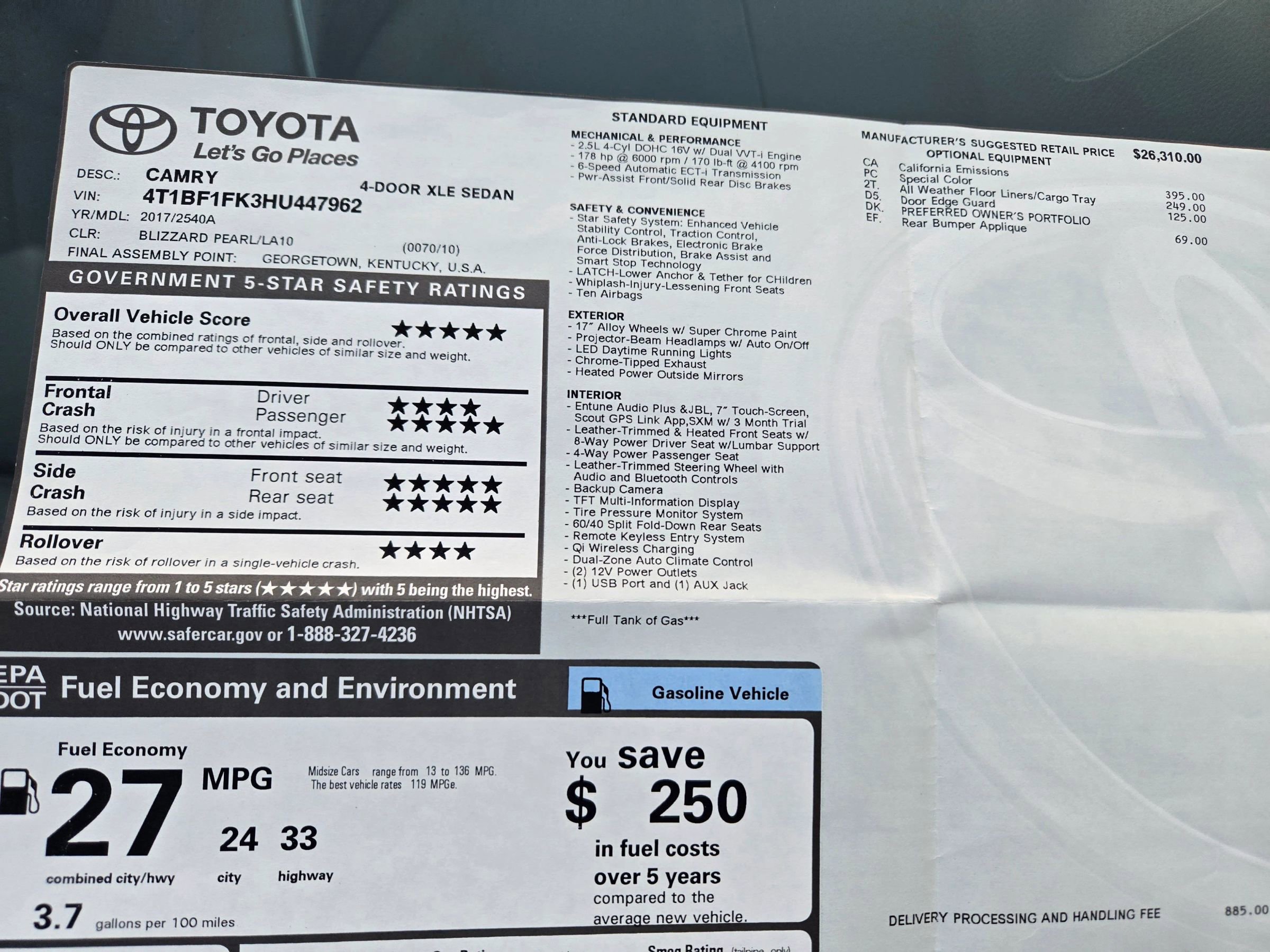 Used 2017 Toyota Camry XLE image 61