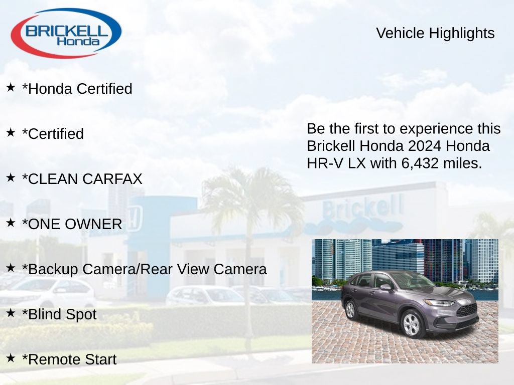 Certified 2024 Honda HR-V LX image 9