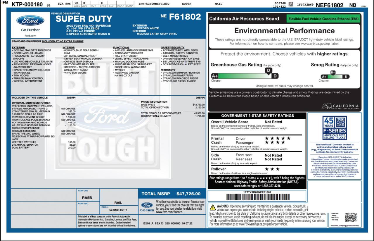 Used 2022 Ford F250 XL w/ Power Equipment Group AWD/4WD image 4