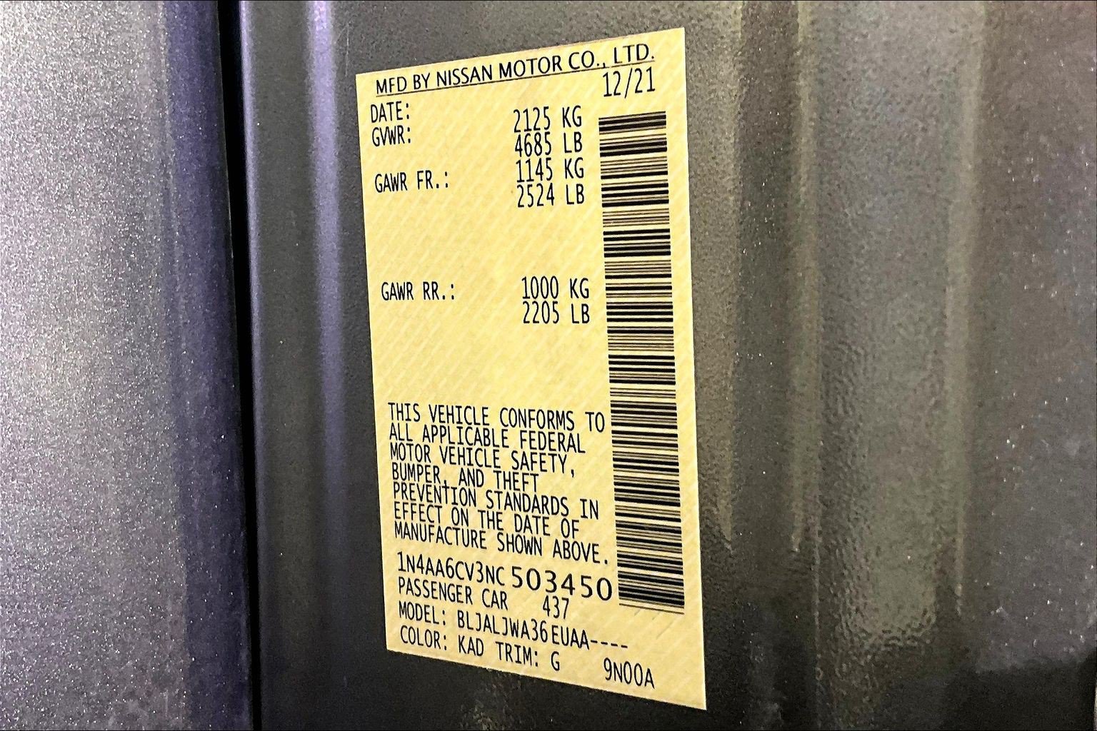 Used 2022 Nissan Maxima SV w/ Floor Mat Group FWD image 19