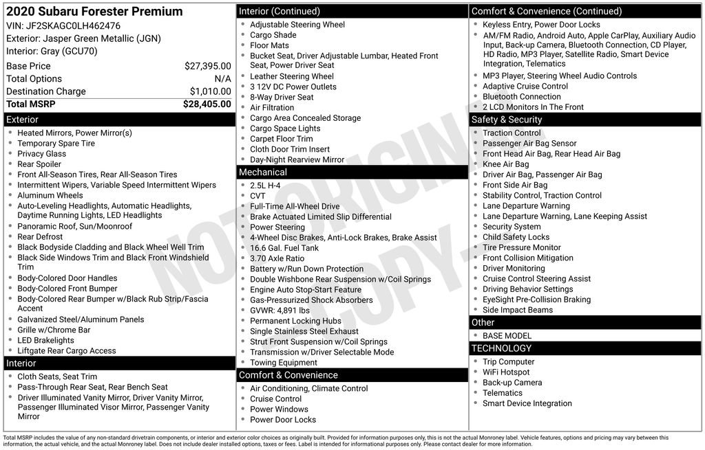 Used 2020 Subaru Forester Premium image 17