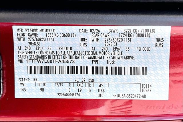 New 2026 Ford F150 Platinum w/ Equipment Group 702A High image 12