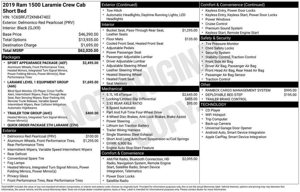 Used 2019 RAM 1500 Laramie w/ Sport Appearance Package image 26