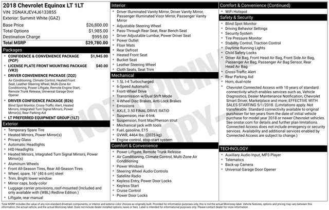 Used 2018 Chevrolet Equinox LT image 10