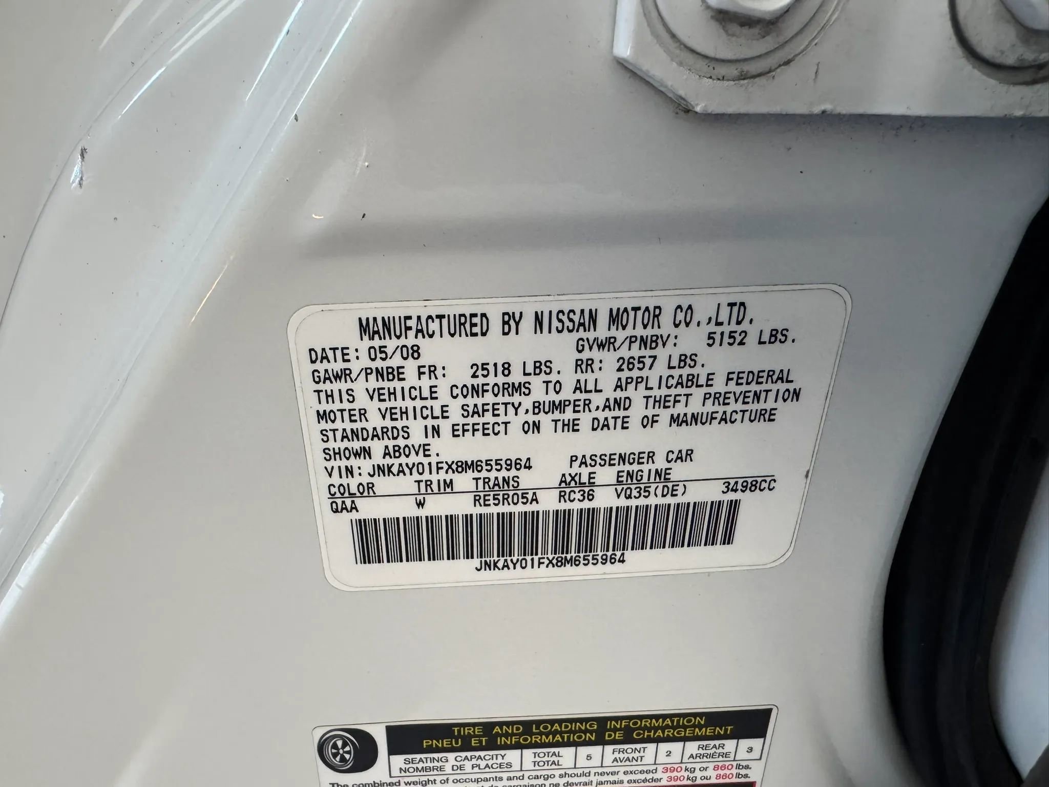 Used 2008 INFINITI M35 M35x Sedan 4D w/ Technology Pkg image 40