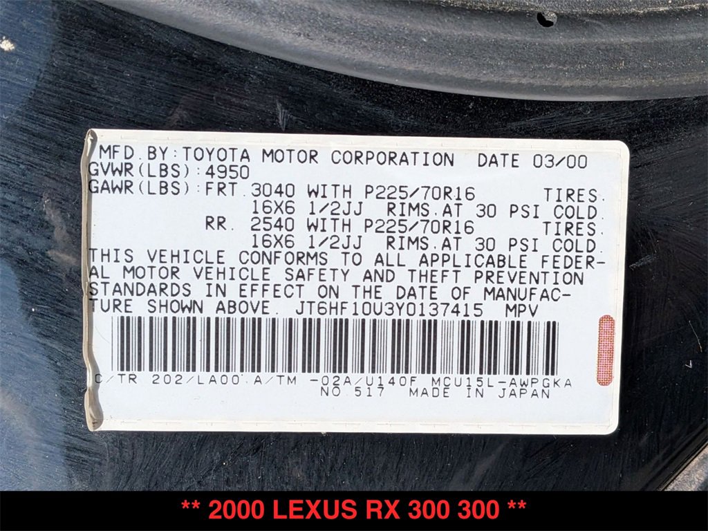 Used 2000 Lexus RX 300 4WD image 31