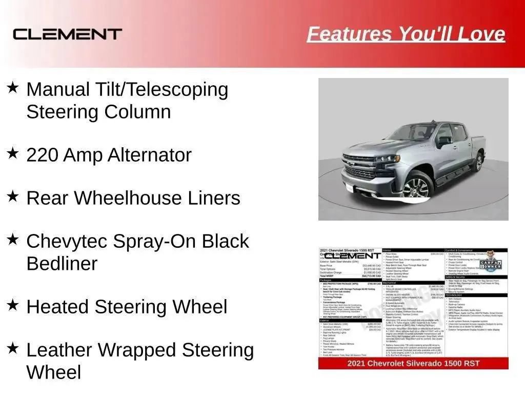 Used 2021 Chevrolet Silverado 1500 RST w/ Bed Protection Package AWD/4WD image 71