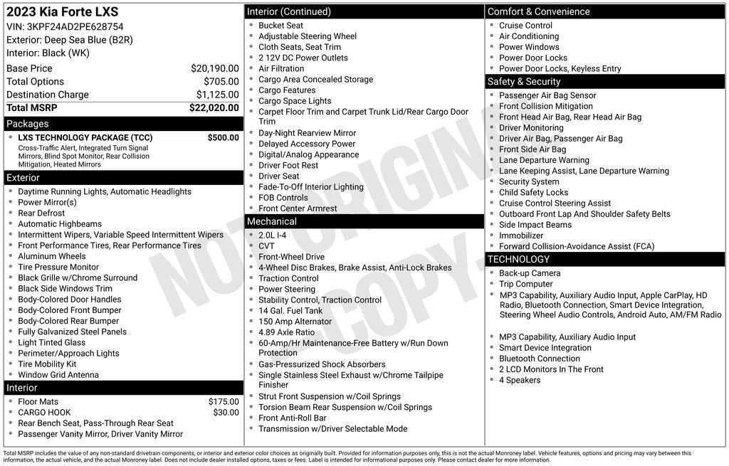 Used 2023 Kia Forte LXS w/ LXS Technology Package FWD image 29