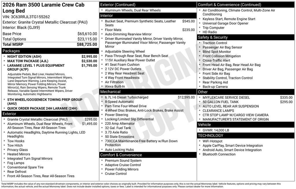 New 2026 RAM 3500 Laramie w/ Night Edition image 9