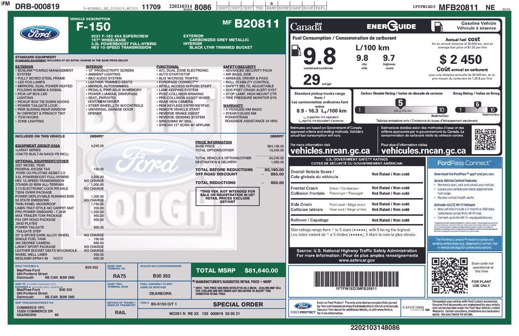 Used 2021 Ford F150 Lariat w/ Equipment Group 502A High AWD/4WD image 28