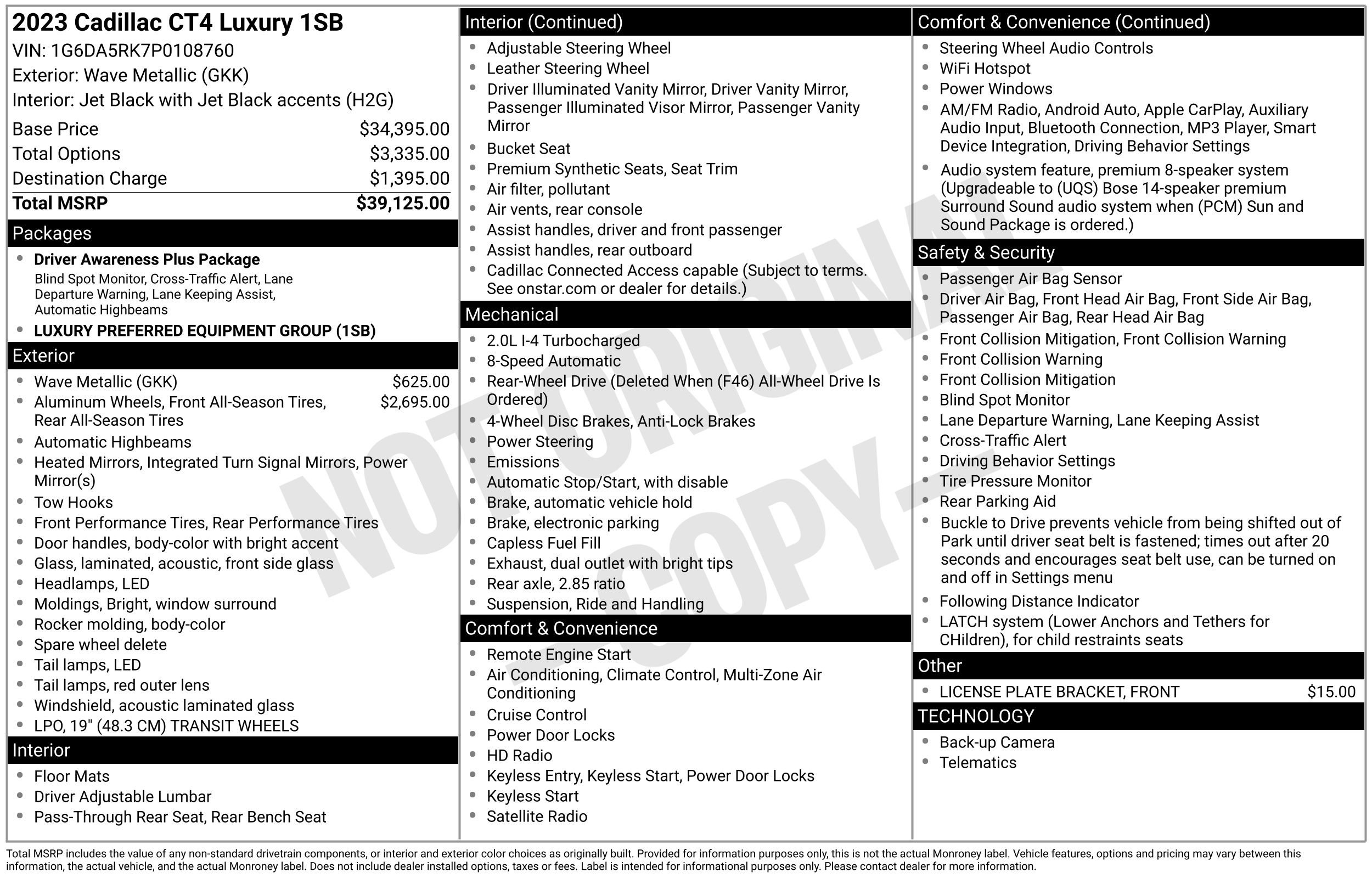 Used 2023 Cadillac CT4 Luxury image 43