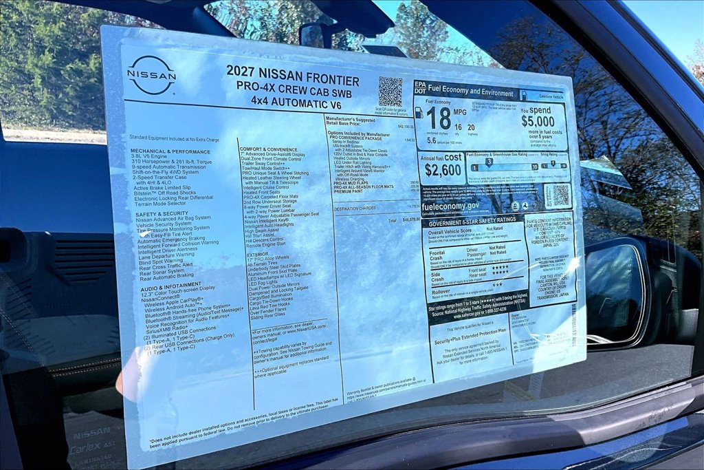 New 2027 Nissan Frontier PRO-4X w/ Pro Convenience Package AWD/4WD image 14