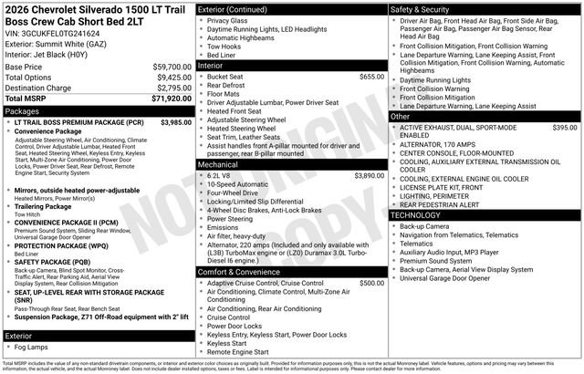 New 2026 Chevrolet Silverado 1500 LT Trail Boss w/ LT Trail Boss Premium Package image 6