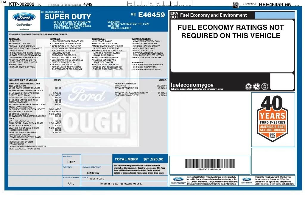 Used 2017 Ford F350 Lariat w/ Lariat Ultimate Package image 25