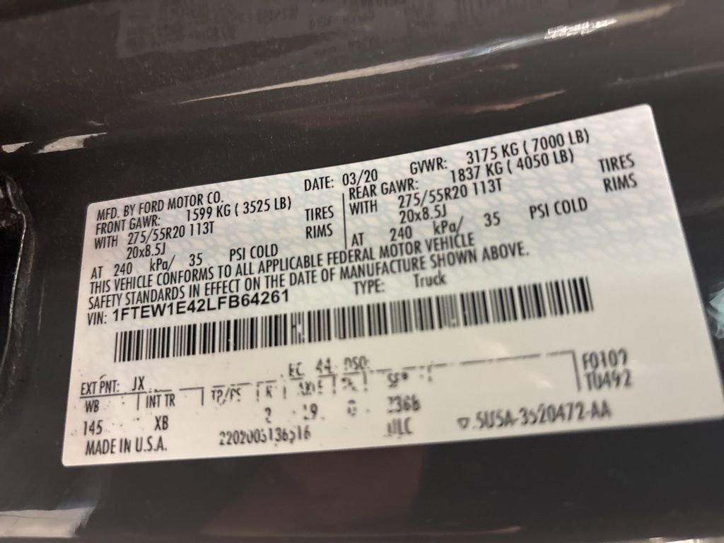 Used 2020 Ford F150 XLT w/ Equipment Group 302A Luxury AWD/4WD image 59