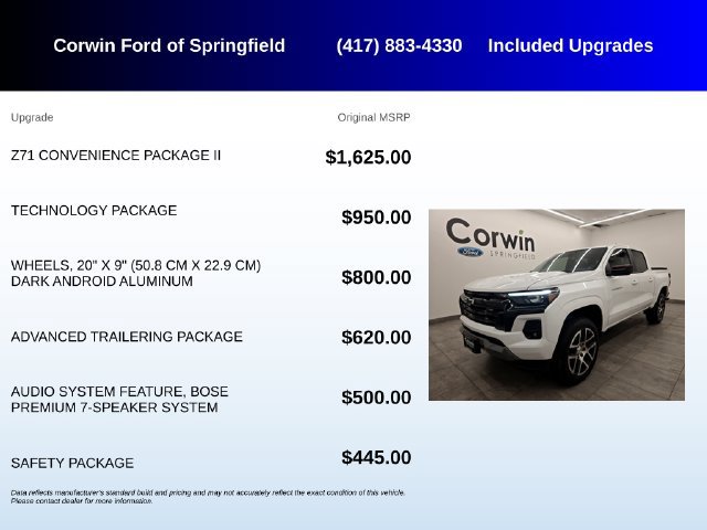 Used 2024 Chevrolet Colorado Z71 w/ Z71 Convenience Package 2 AWD/4WD image 5
