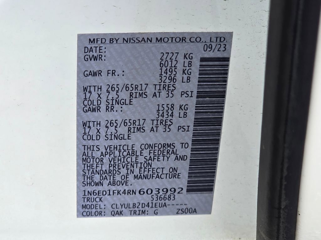 Used 2024 Nissan Frontier SV AWD/4WD image 53